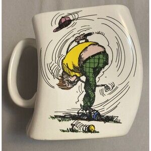 Vintage 1991 Golf Mug THE RESULTS OF OVER-SWING Golf Gifts Inc Funny Novelty